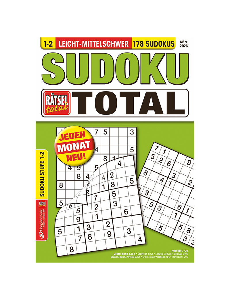 Rätsel total Sudoku total 1-2 3/26