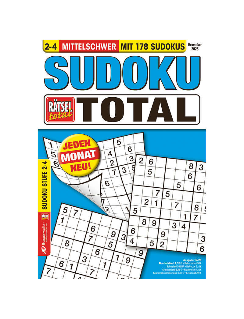 Rätsel total Sudoku total 2-4 12/25