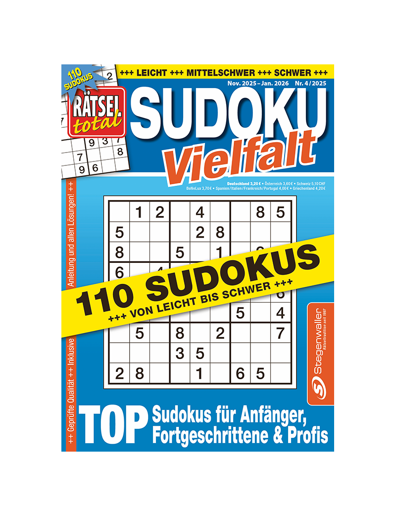 Rätsel total Sudoku Vielfalt 4/25
