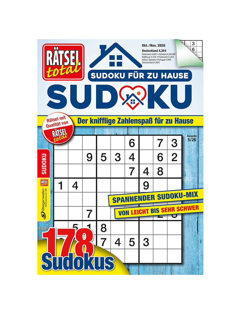 Rätsel total Sudoku für zu Hause 5/26