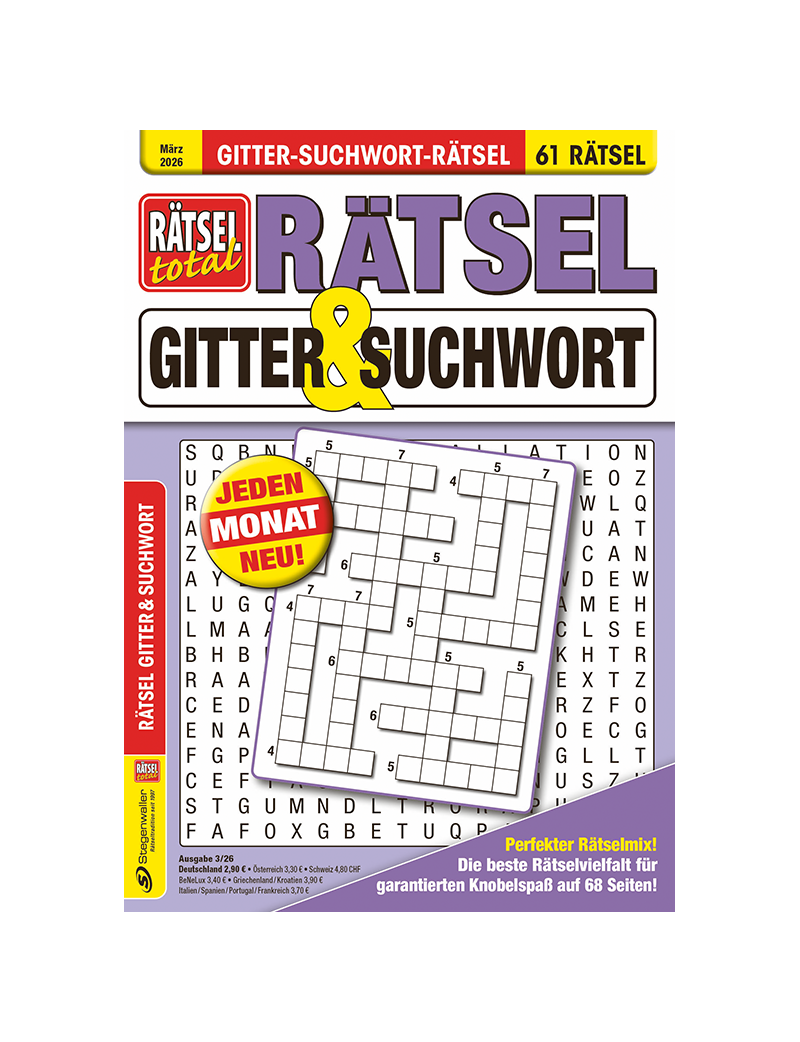 Rätsel total Gitter und Suchwort 3/26