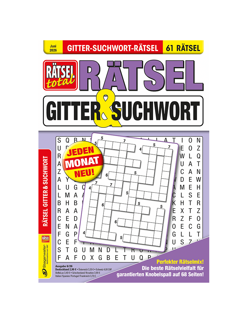 Rätsel total Gitter und Suchwort 6/26