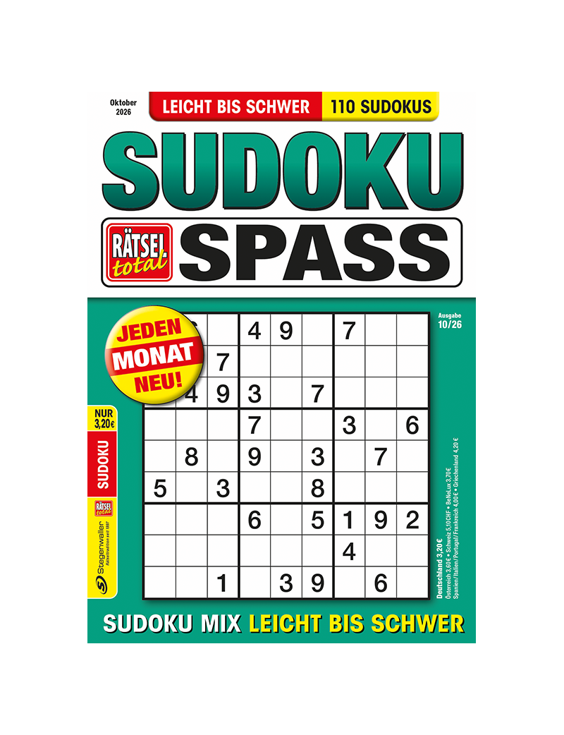 Rätsel total Sudoku Spass 10/26