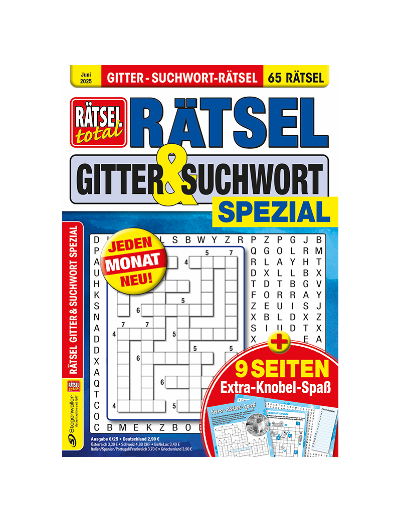 Rätsel total Gitter und Suchwort Spezial 6/25