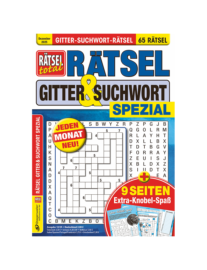 Rätsel total Gitter und Suchwort Spezial 12/25