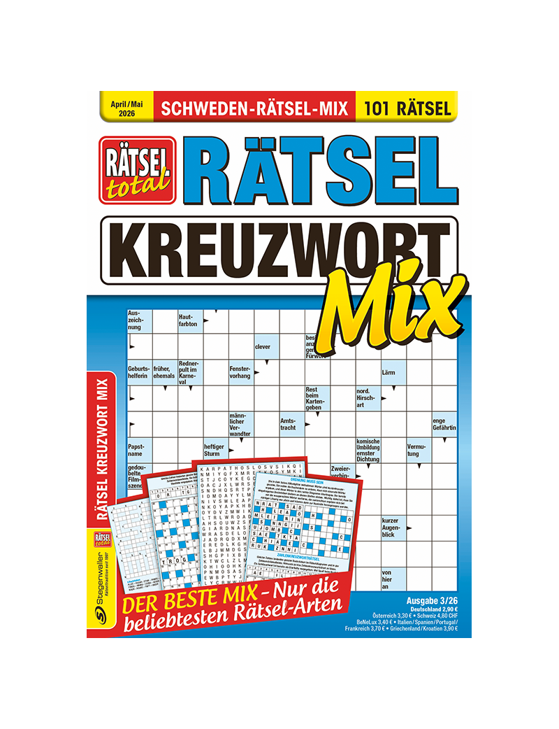 Rätsel total Rätsel Kreuzwort Mix 3/26