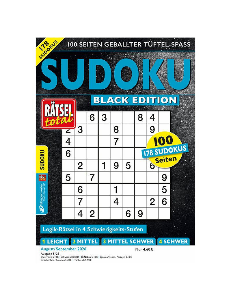 Rätsel total SUDOKU BLACK EDITION 5/26