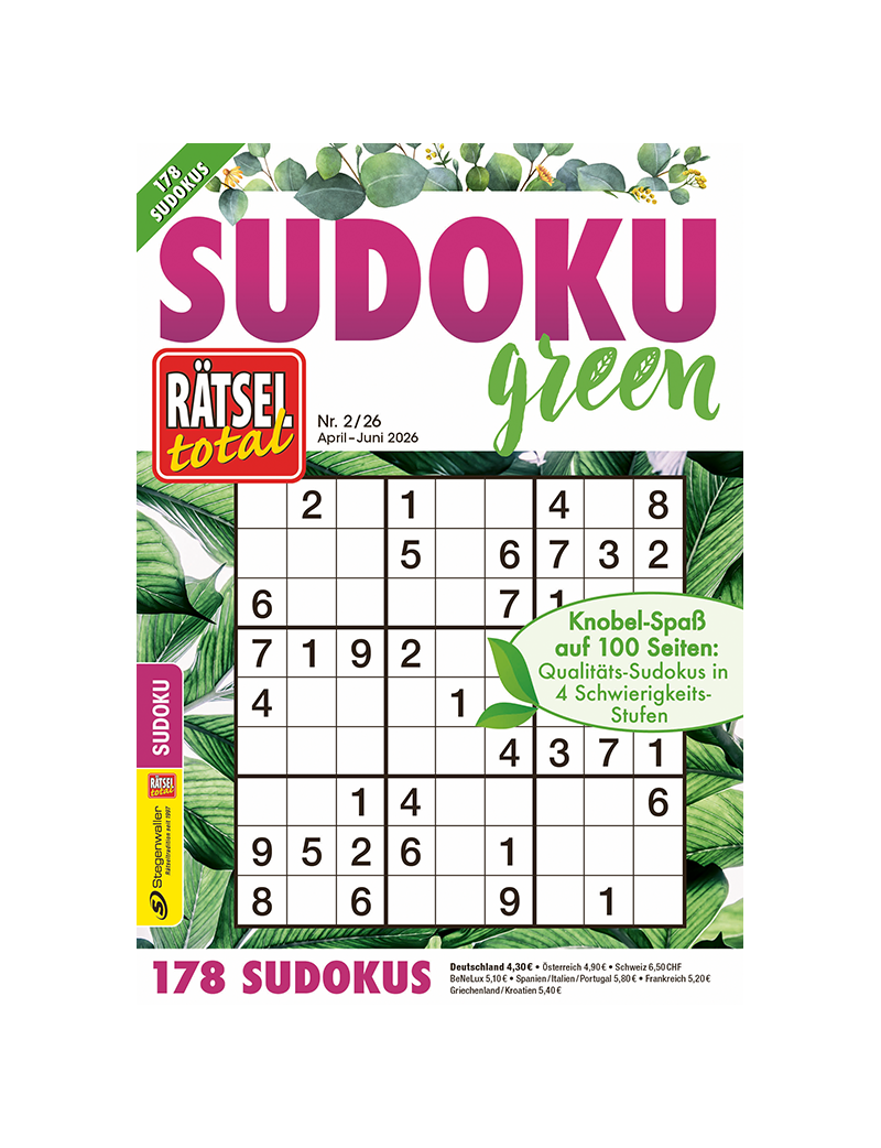 Rätsel total Sudoku green 2/26