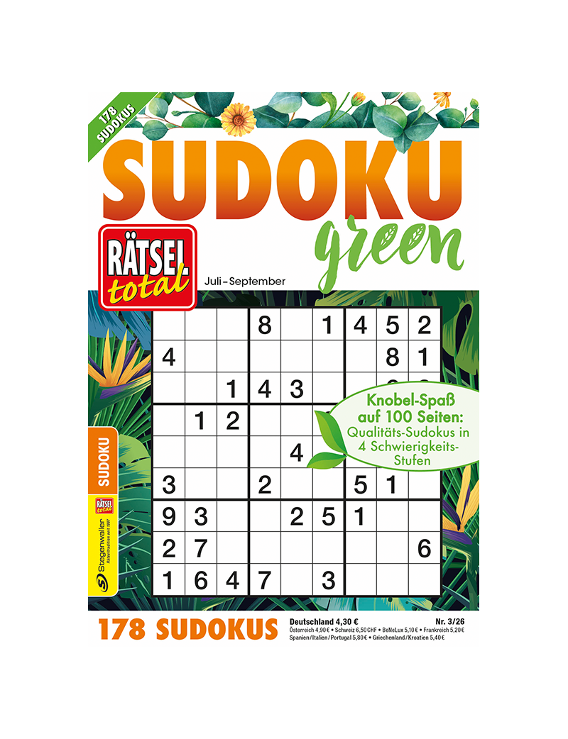 Rätsel total Sudoku green 3/26