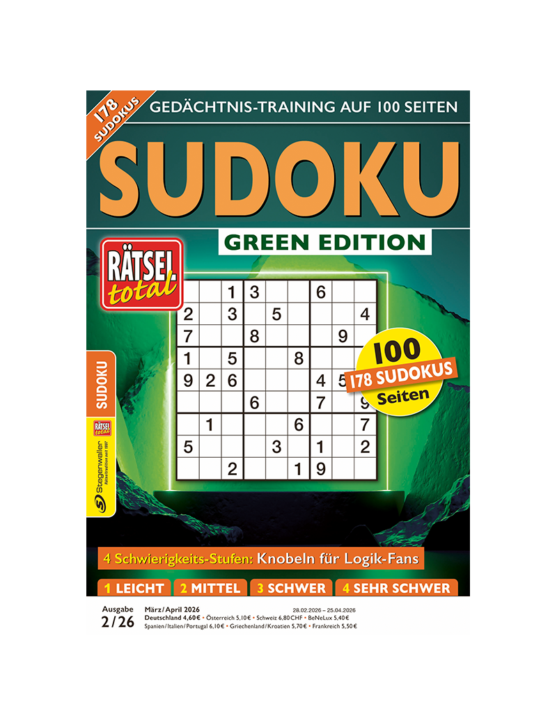 Rätsel total Sudoku Green Edition 2/26