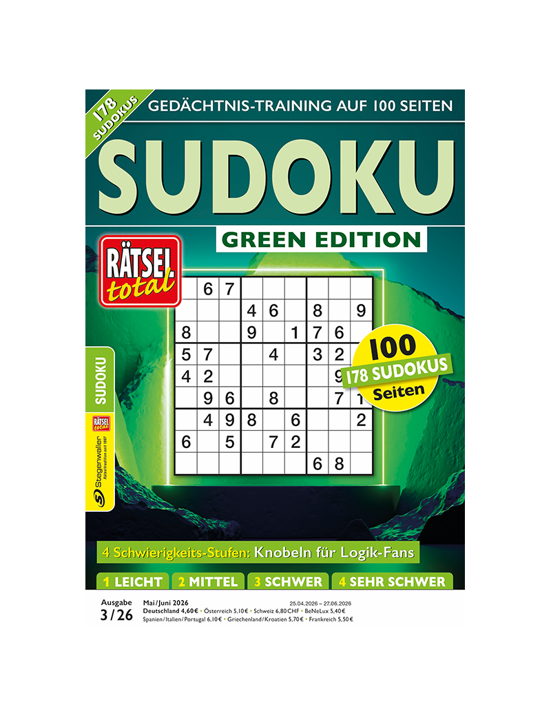 Rätsel total Sudoku Green Edition 3/26