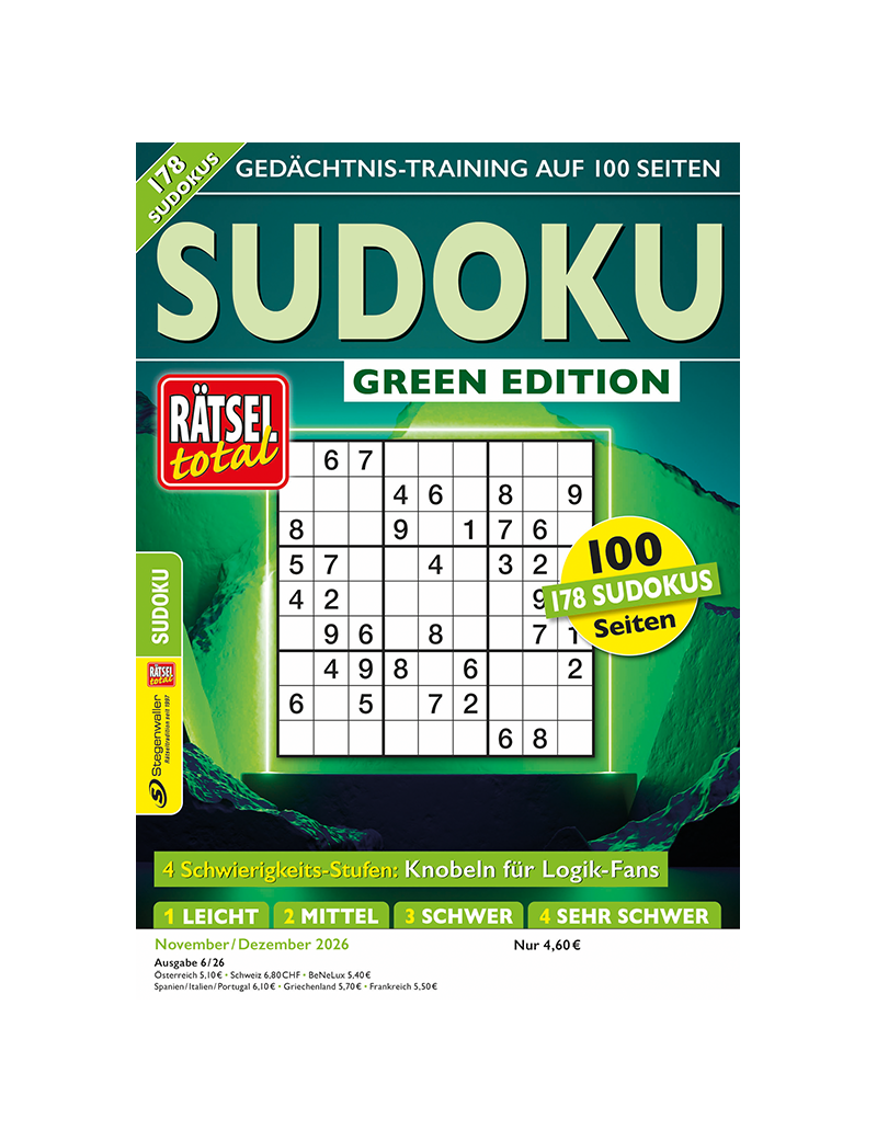 Rätsel total Sudoku Green Edition 6/26