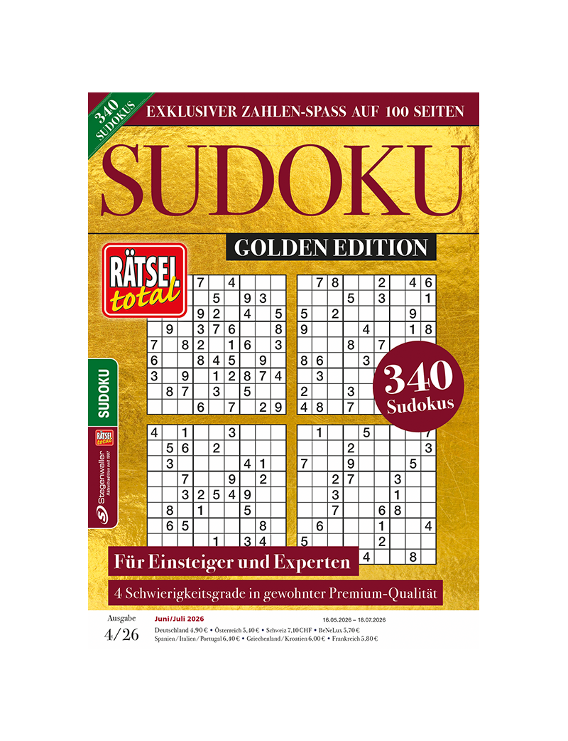 Rätsel total Sudoku Golden Edition 4/26