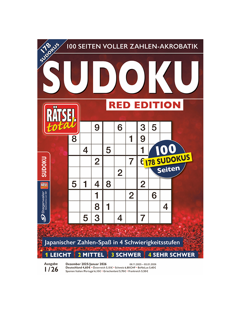 Rätsel total Sudoku Red Edition 1/26