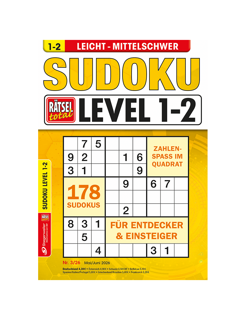 Rätsel total Sudoku Level 1-2 3/26