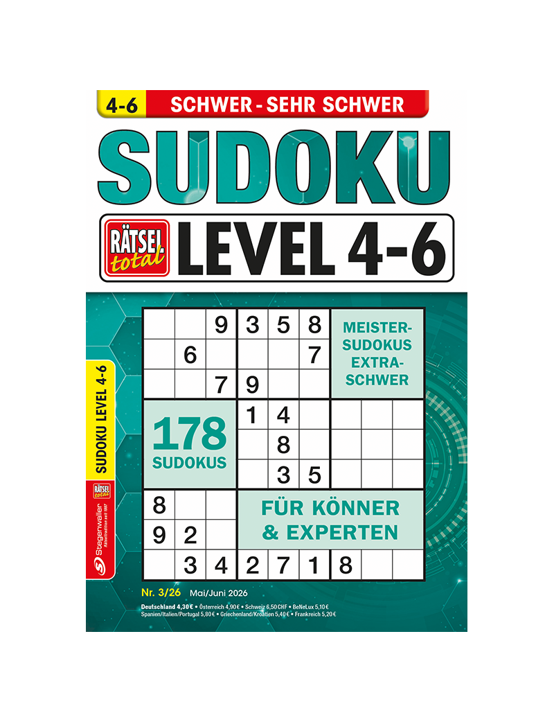 Rätsel total Sudoku Level 4-6 3/26
