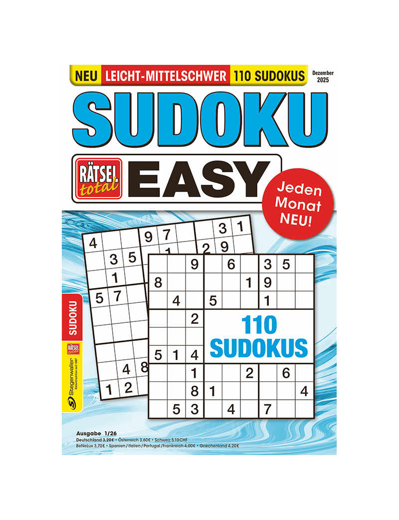Rätsel total - Sudoku Easy 01/26