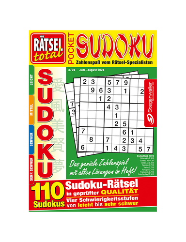 Rätsel total - Pocket Sudoku 3/24
