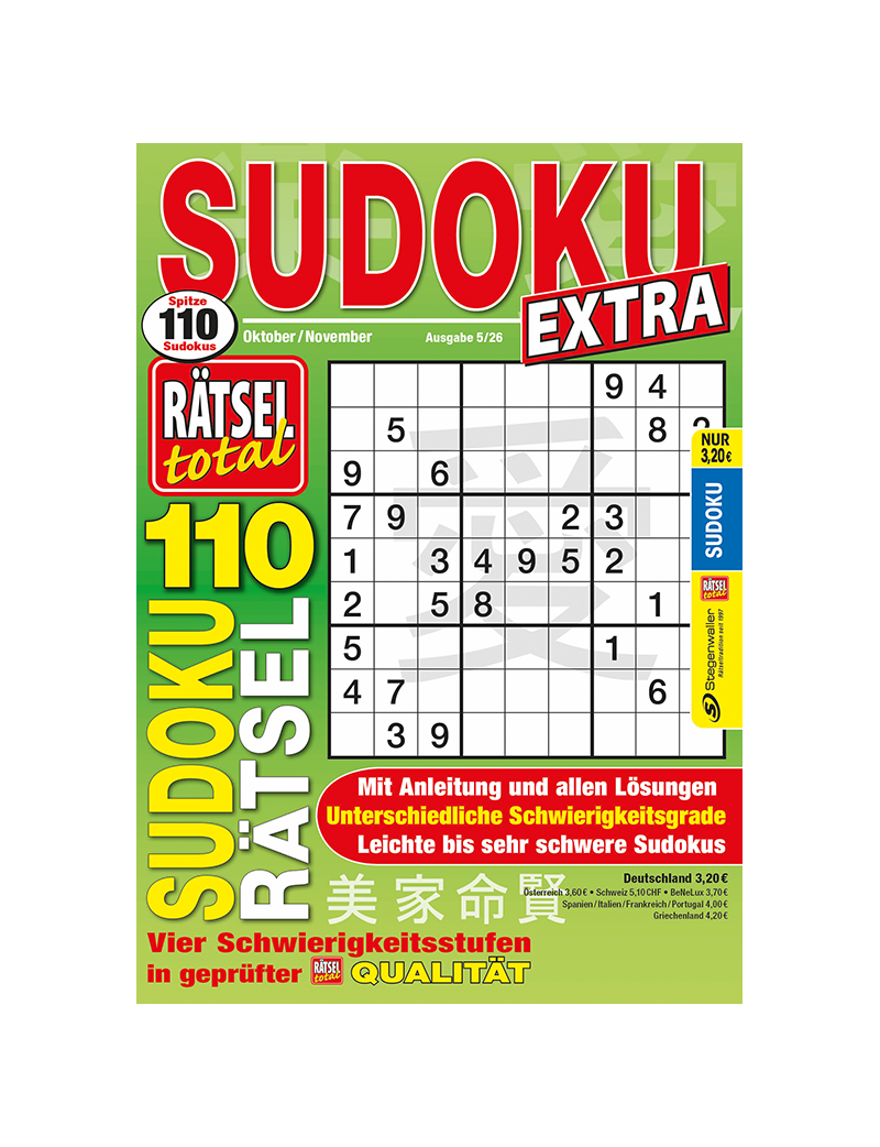 Rätsel total Extra Sudoku 5/26
