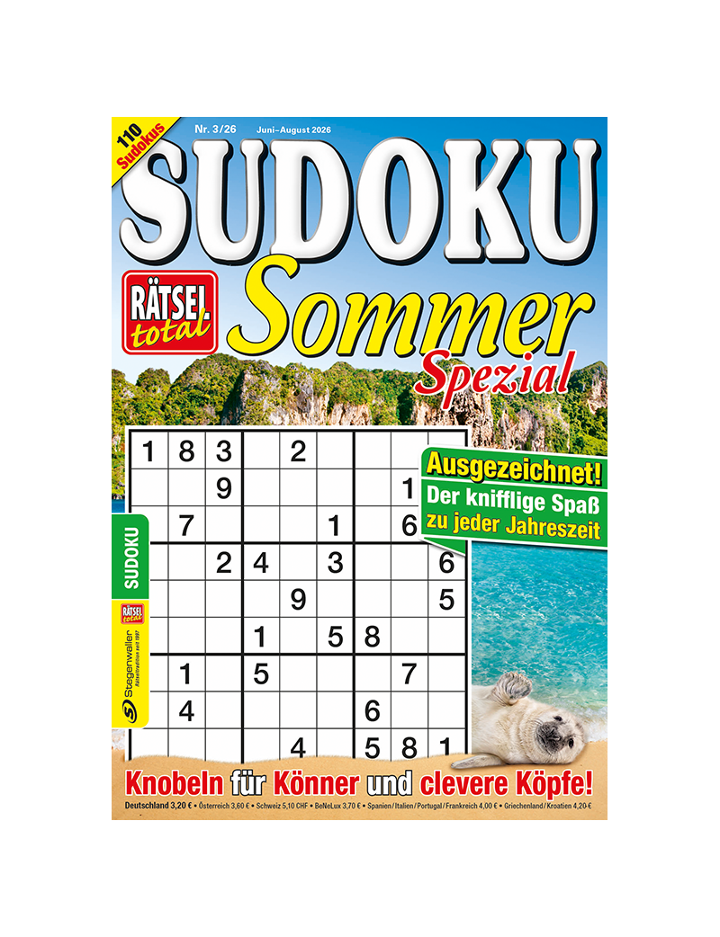 Rätsel total Sudoku spezial Sommer 3/26