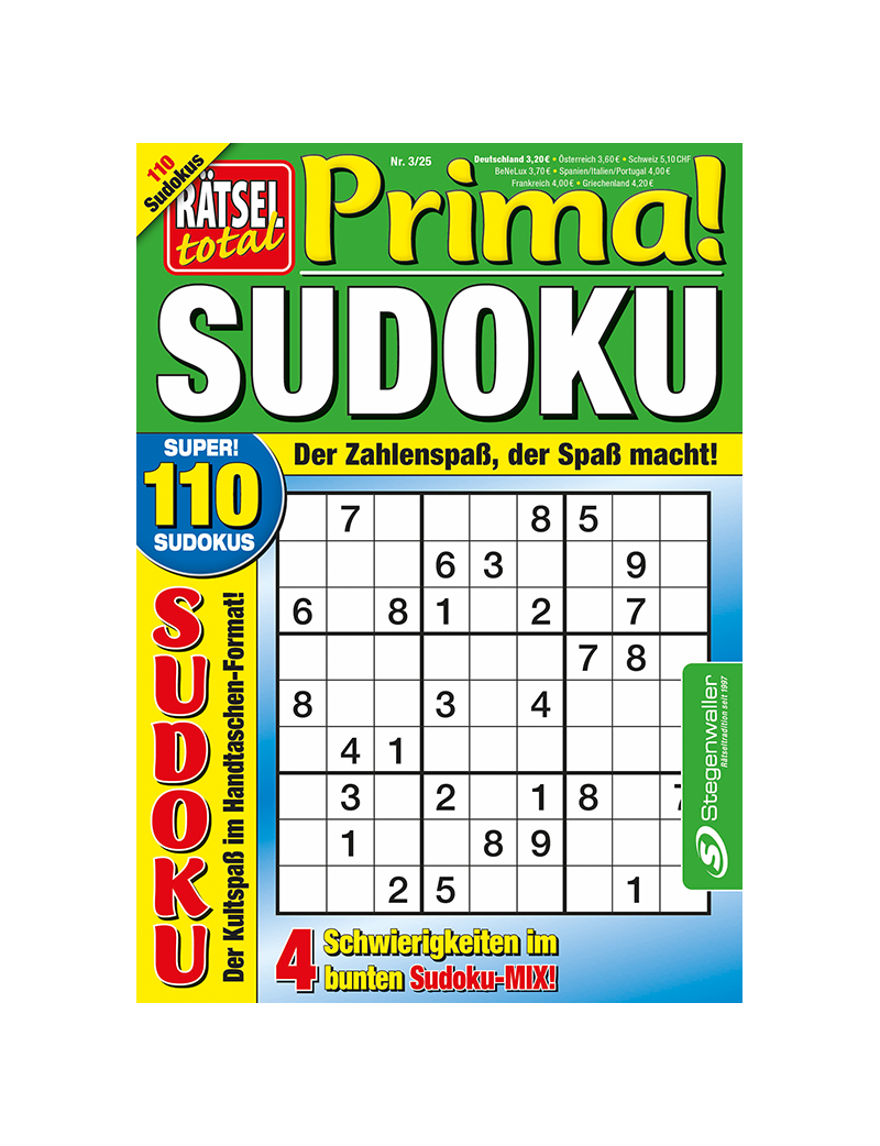 Rätsel total Prima! Sudoku 3/25