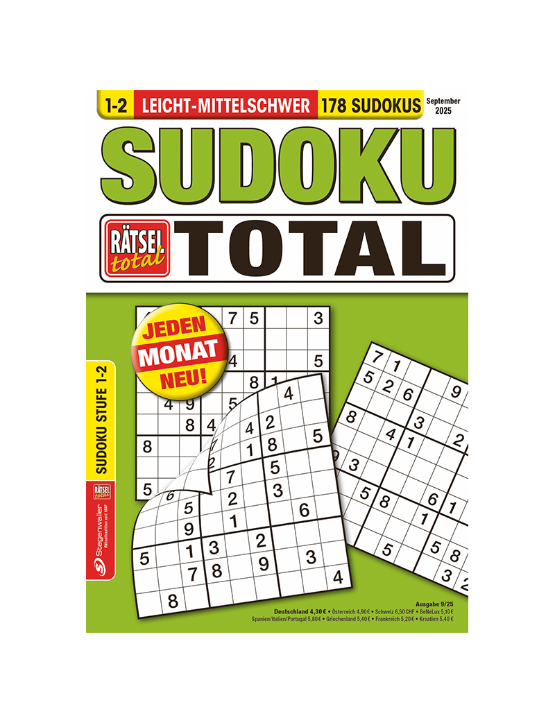 Rätsel total Sudoku total 1-2 9/25