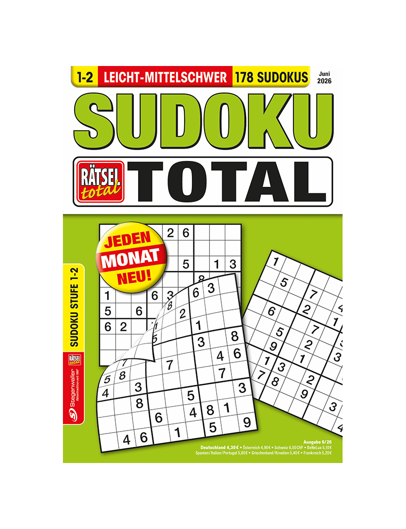 Rätsel total Sudoku total 1-2 6/26