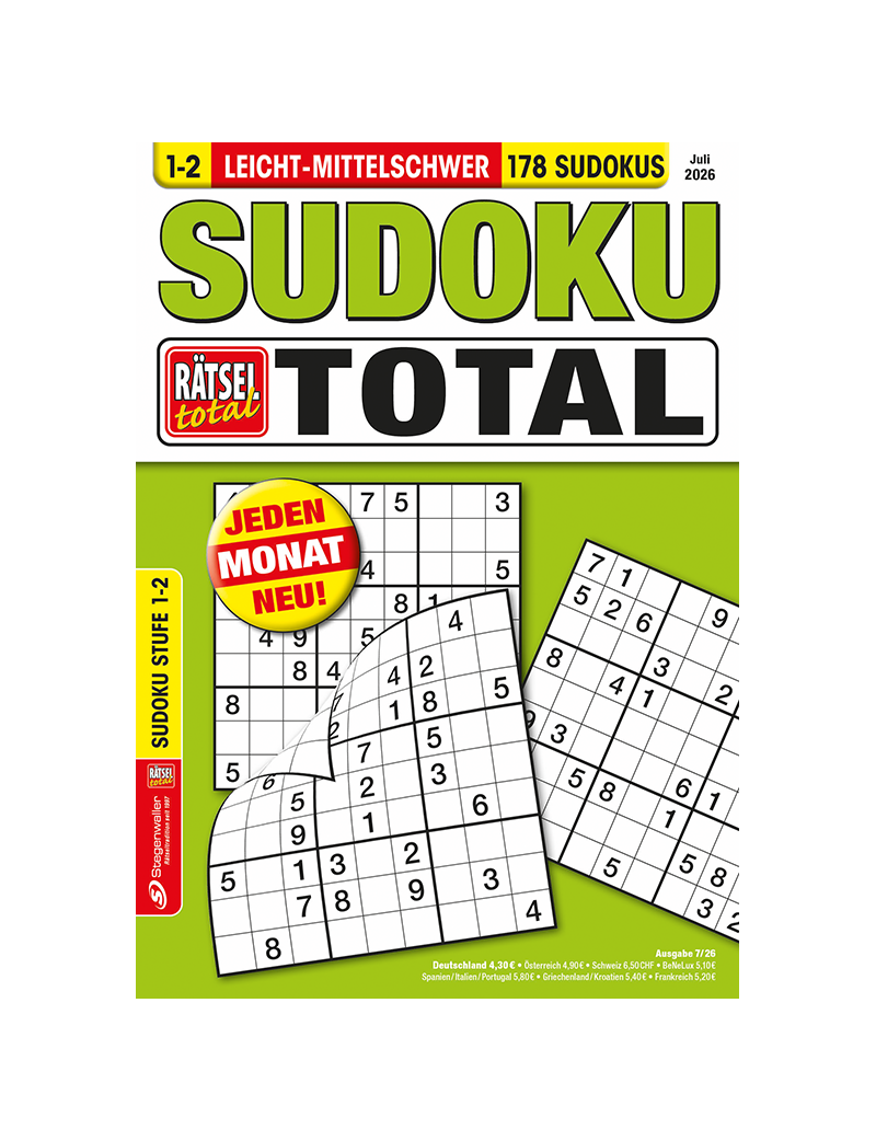 Rätsel total Sudoku total 1-2 7/26