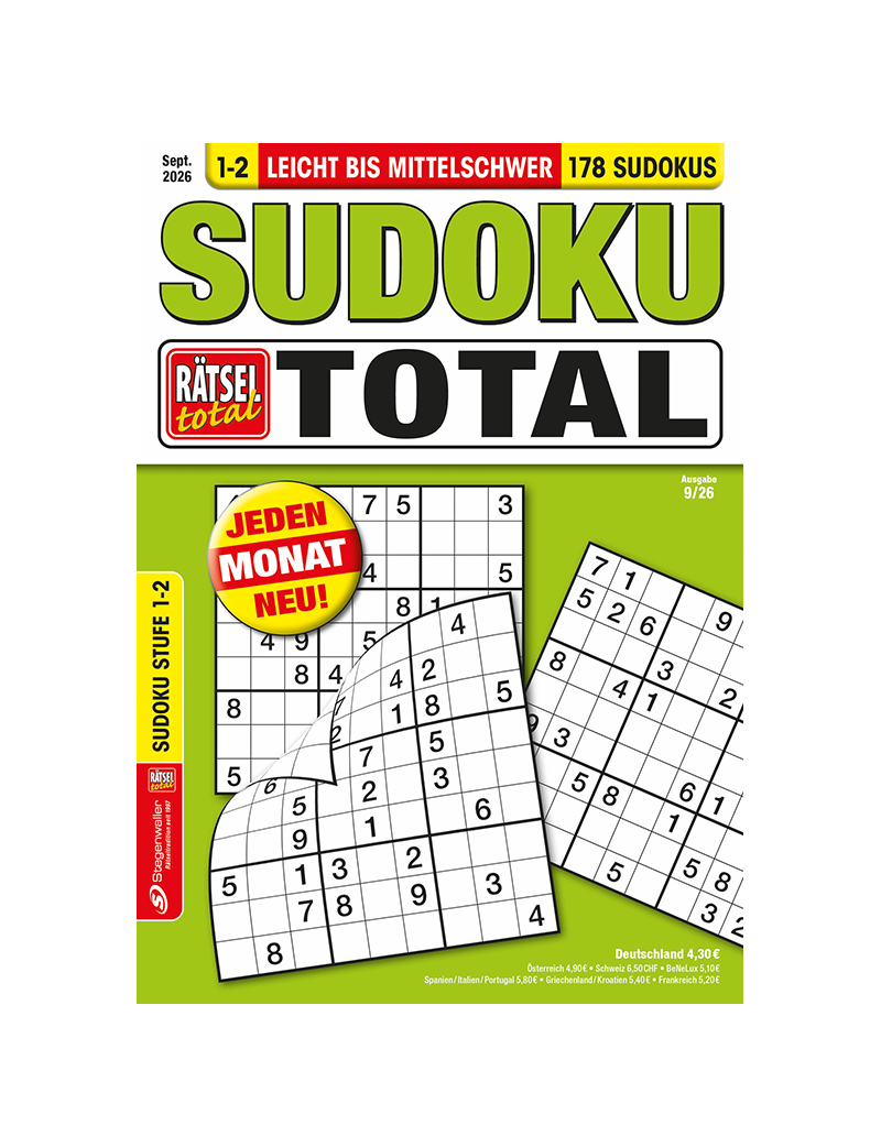 Rätsel total Sudoku total 1-2 9/26