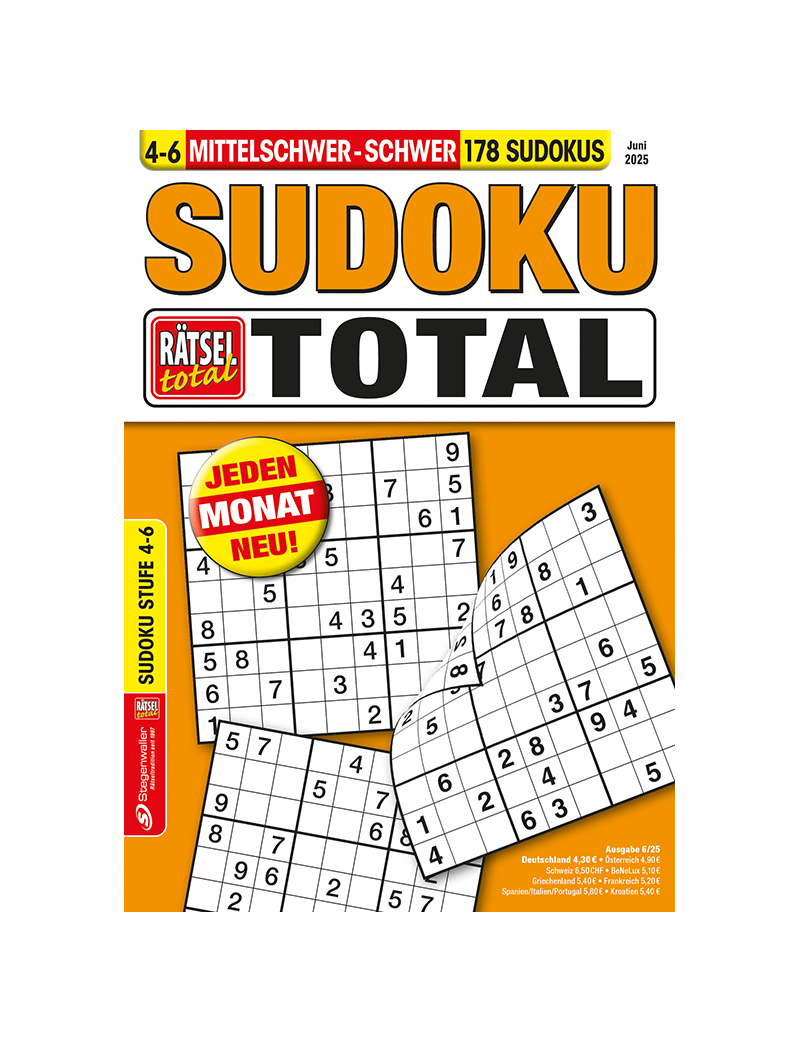 Rätsel total Sudoku total 4-6 6/25