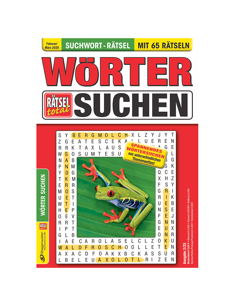Rätsel total Wörter Suchen 2/25