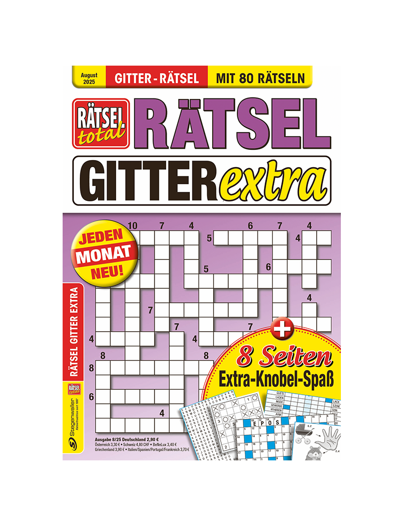 Rätsel total Rätsel Gitter Extra 8/25