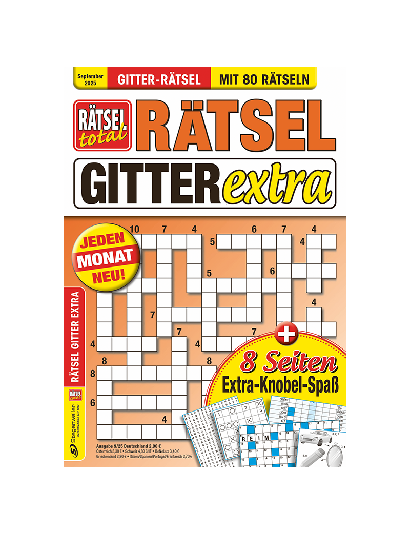 Rätsel total Rätsel Gitter Extra 9/25