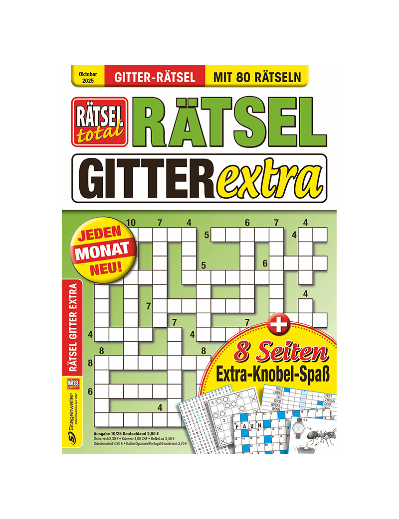 Rätsel total Rätsel Gitter Extra 10/25