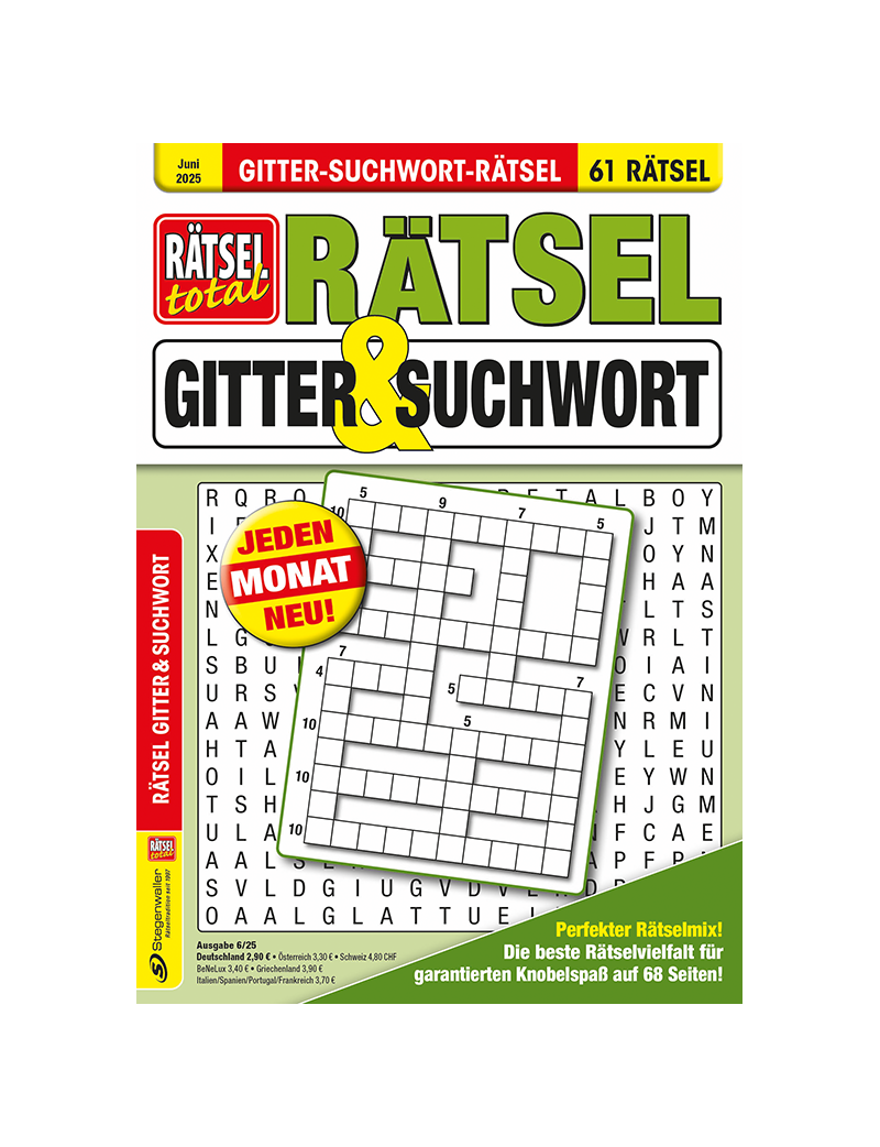 Rätsel total Gitter und Suchwort 6/25