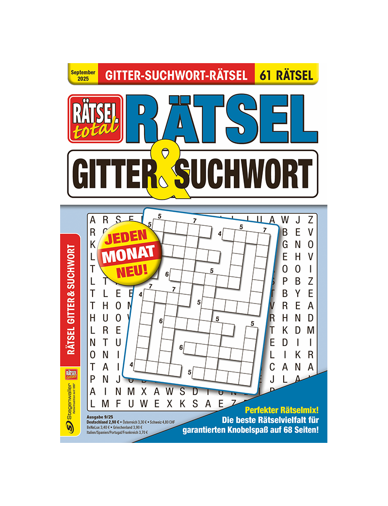 Rätsel total Gitter und Suchwort 9/25
