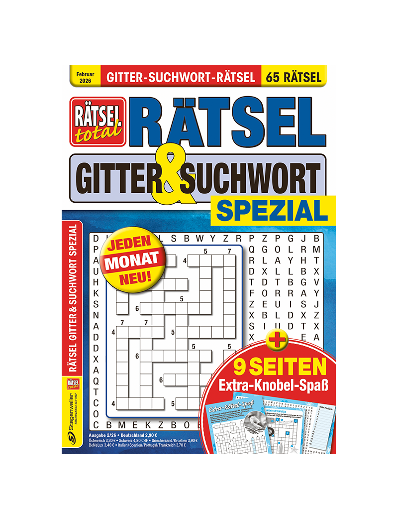 Rätsel total Gitter und Suchwort Spezial 2/26