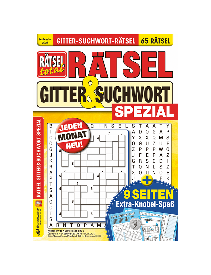 Rätsel total Gitter und Suchwort Spezial 9/25
