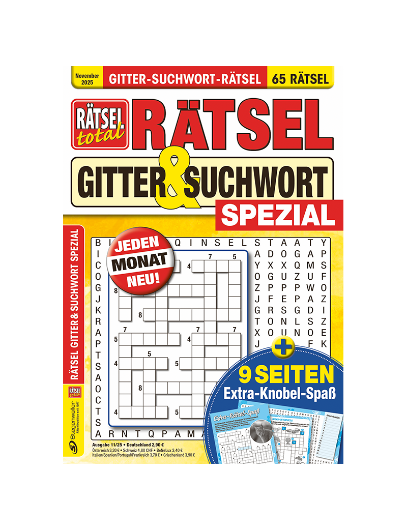 Rätsel total Gitter und Suchwort Spezial 11/25