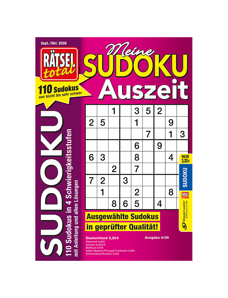 Rätsel total Meine Sudoku Auszeit 4/26