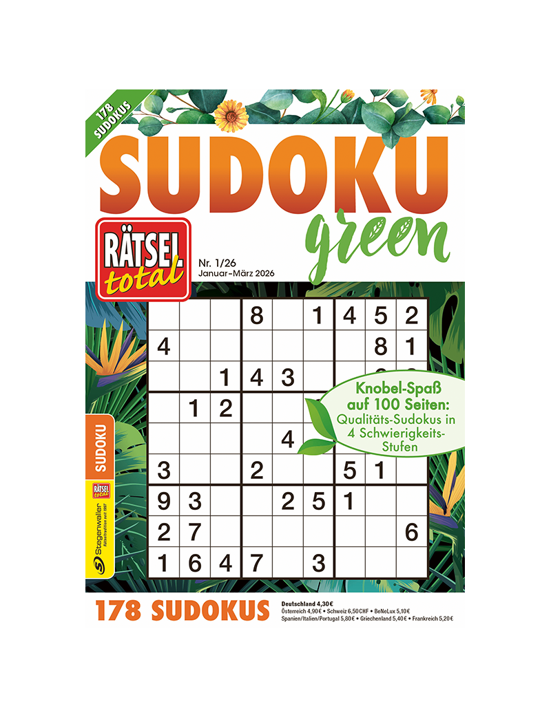 Rätsel total Sudoku green 1/26