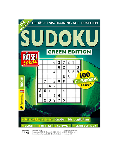 Rätsel total - Sudoku Green Edition 3/24