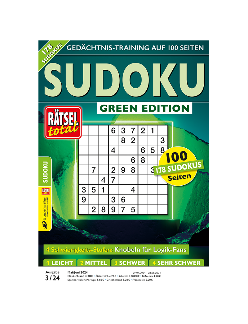 Rätsel total - Sudoku Green Edition 3/24