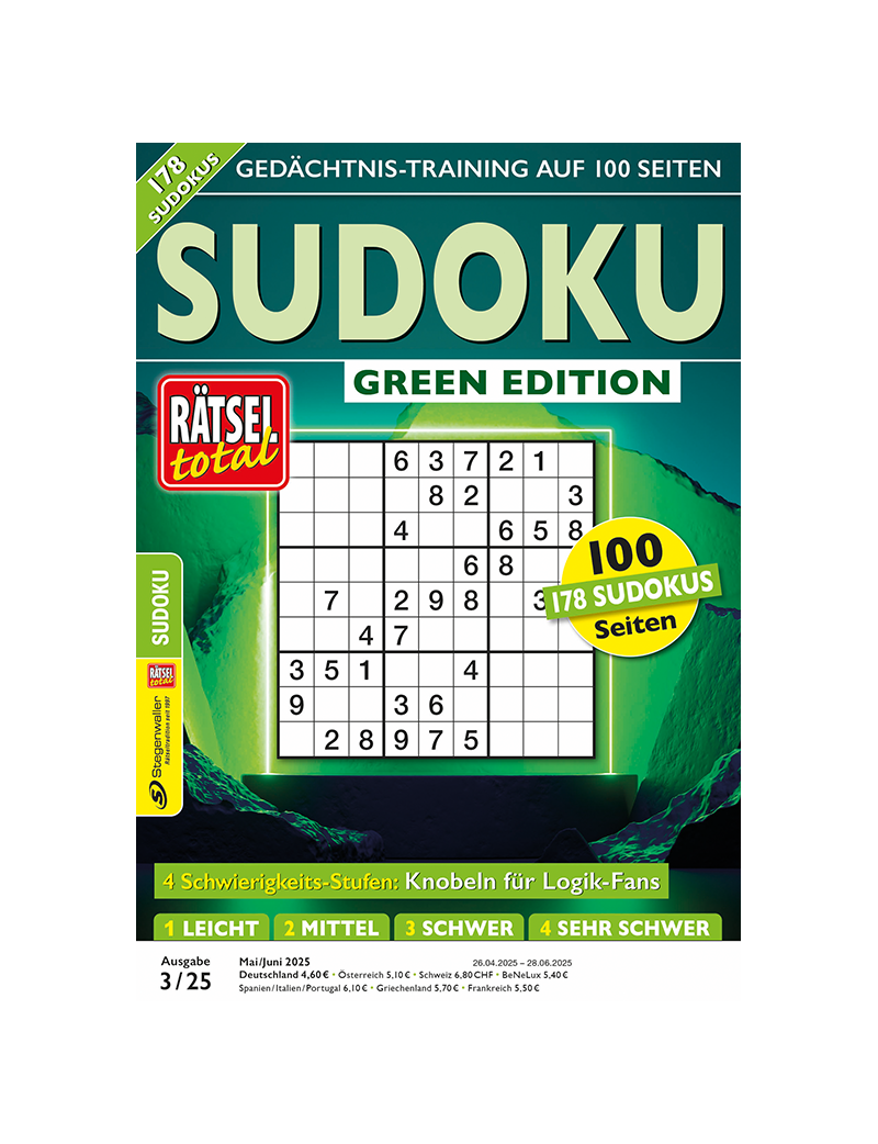 Rätsel total Sudoku Green Edition 3/25