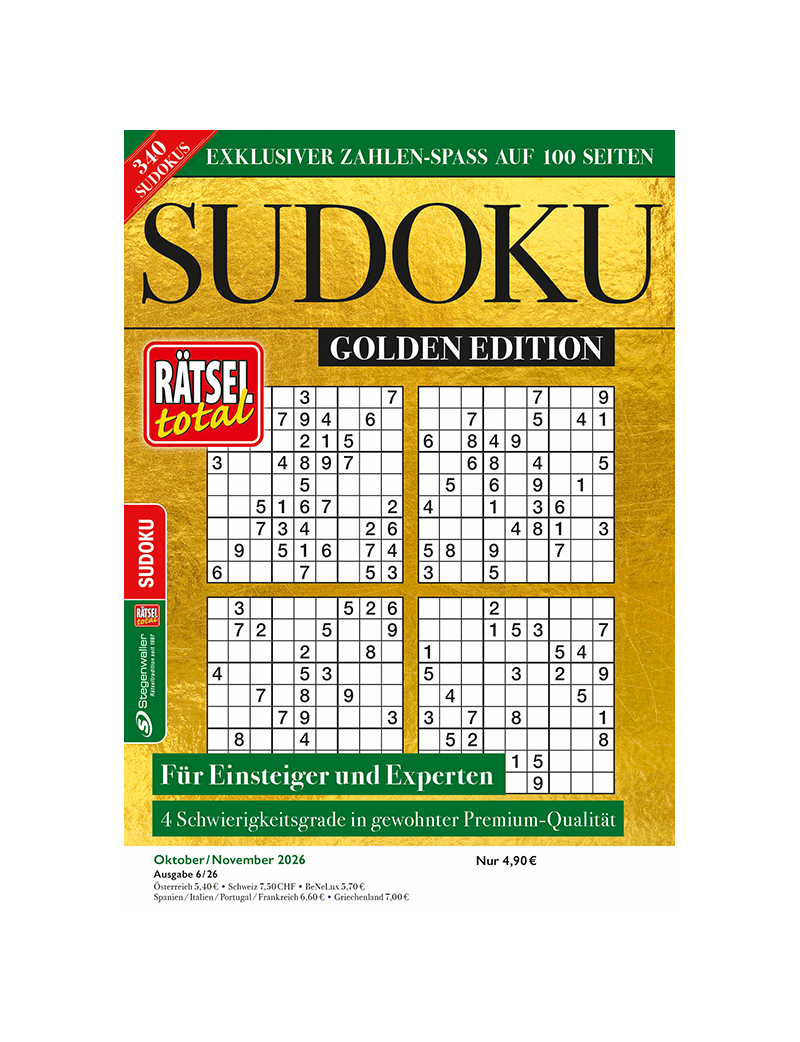 Rätsel total Sudoku Golden Edition 6/26