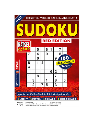 Rätsel total - Sudoku Red Edition 4/24