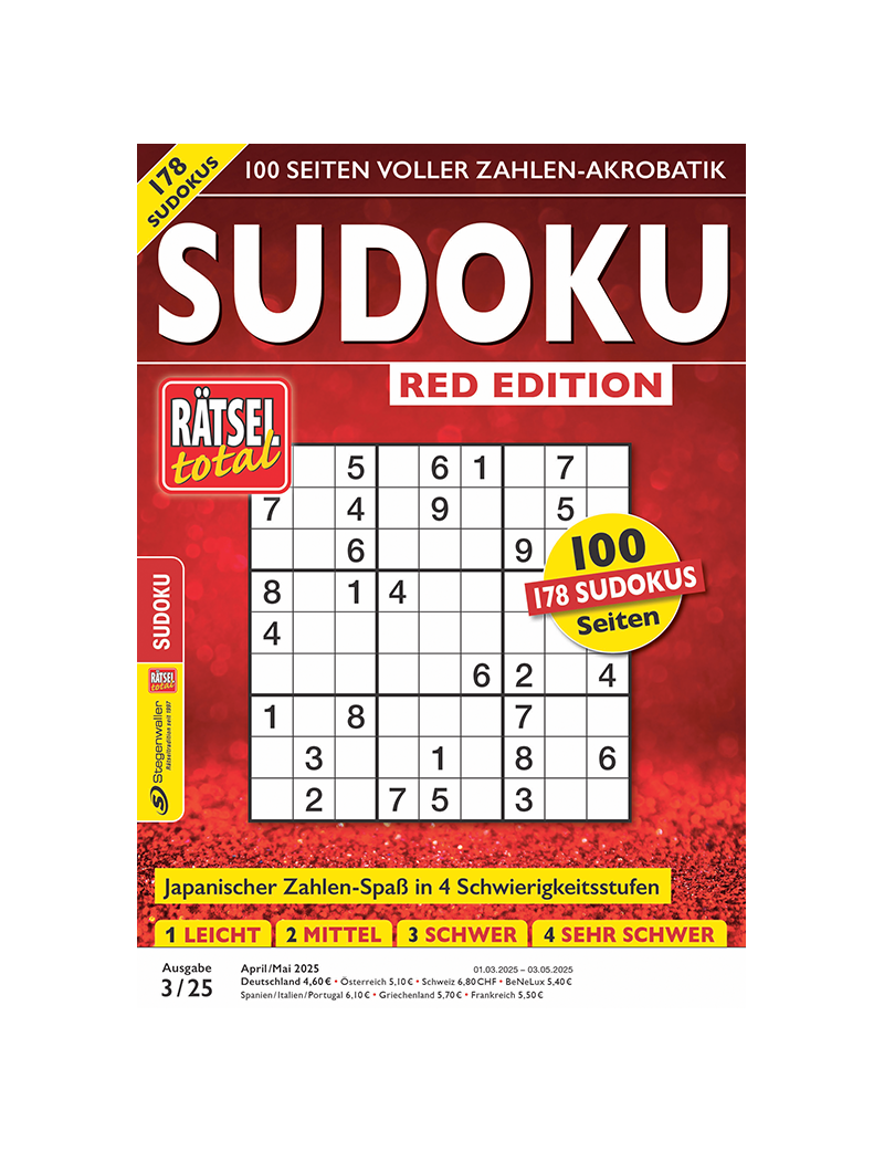 Rätsel total Sudoku Red Edition 3/25