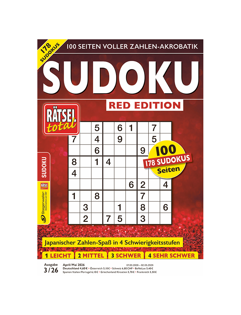 Rätsel total Sudoku Red Edition 3/26