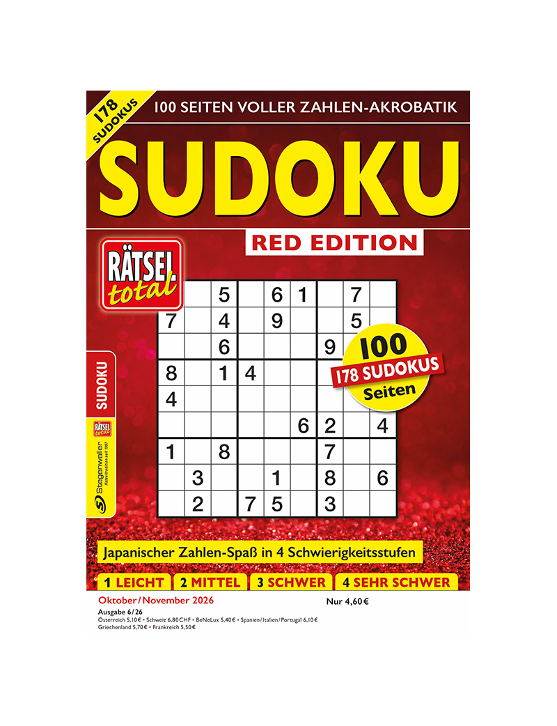 Rätsel total Sudoku Red Edition 6/26