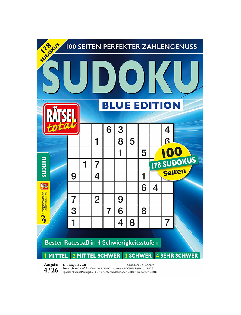 Rätsel total Sudoku Blue Edition 4/26